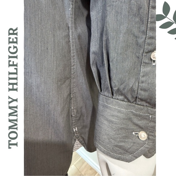 Tommy Hilfiger Grey Button-Up Long Sleeve Shirt 100% Cotton Men’s XL - Picture 5 of 6